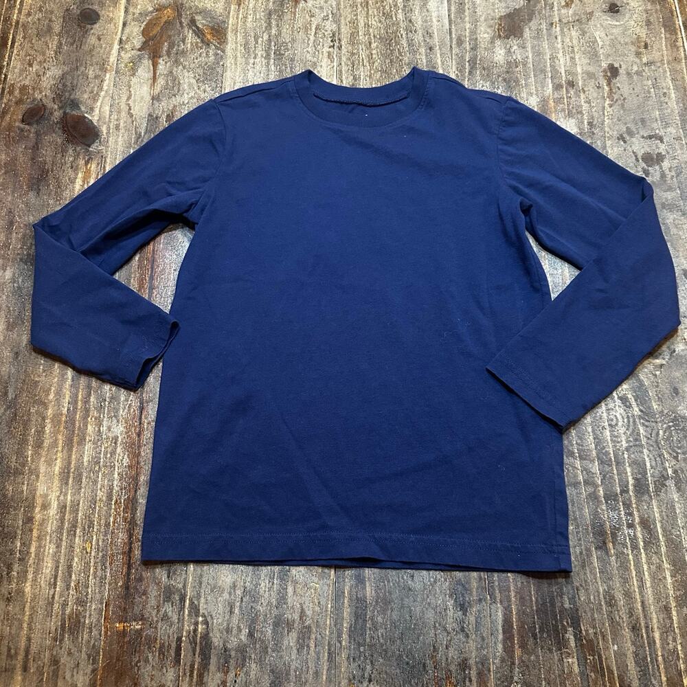 Primary Long Sleeve Tee sz 6-7 Navy Blue Primary Shirt